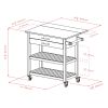 Winsome Wood | Drop Leaf Kitchen Cart