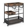 Buffet Serving Cart | Wine Rack