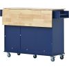 Mobile Kitchen Island | Solid Wood Top