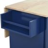 Mobile Kitchen Island | Solid Wood Top