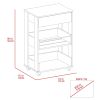 White & Dark Walnut Kitchen Cart