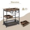 Buffet Serving Cart | Wine Rack