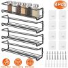 Wall-Mounted Spice Rack Set | 4-Piece