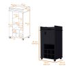 Allandale Bar Cart | Wine Rack & Casters