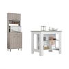 Calgary | Kitchen Island & Pantry Cabinet