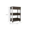 White & Dark Walnut Kitchen Cart