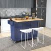 Mobile Kitchen Island | Solid Wood Top
