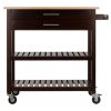 Winsome Wood | Drop Leaf Kitchen Cart
