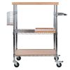 Bamboo & Chrome | Madera Utility Kitchen Cart
