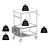 Bamboo & Chrome | Madera Utility Kitchen Cart