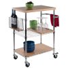 Bamboo & Chrome | Madera Utility Kitchen Cart