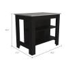 Cala Kitchen Island | Sleek Black Base