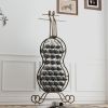 Cello-Shaped Freestanding Wine Rack