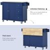 Mobile Kitchen Island | Solid Wood Top