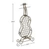 Cello-Shaped Freestanding Wine Rack