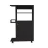 Sleek Black Wengue Kitchen Cart