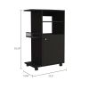 Sleek Black Wengue Kitchen Cart