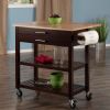 Winsome Wood | Drop Leaf Kitchen Cart