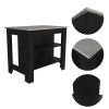 Cala Kitchen Island | Sleek Black Base