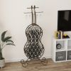 Cello-Shaped Freestanding Wine Rack