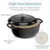 6-Quart Enamel Cast Iron Dutch Oven | Sleek Black Cookware