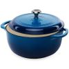 6-Quart Enamel Cast Iron Dutch Oven | Classic Blue Cookware