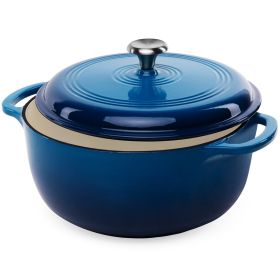 6-Quart Enamel Cast Iron Dutch Oven | Classic Blue Cookware