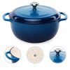 6-Quart Enamel Cast Iron Dutch Oven | Classic Blue Cookware