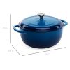 6-Quart Enamel Cast Iron Dutch Oven | Classic Blue Cookware