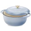 6-Quart Enamel Cast Iron Dutch Oven | Elegant Baby Blue Cookware