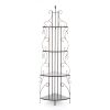 Ornate 4-Tier Metal Corner Bakers Rack | Decorative Kitchen & Dining Shelf
