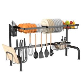 Space-Saving | 2-Tier Steel Over-the-Sink Dish Drying Rack