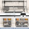 Space-Saving | 2-Tier Steel Over-the-Sink Dish Drying Rack