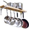 Wooden Wall-Mounted Pot Rack | Efficient Cookware Storage