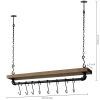 Rustic Ceiling-Mounted | Hanging Pot Rack