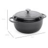 6-Quart Enamel Cast Iron Dutch Oven | Sleek Grey Cookware