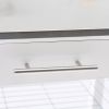White Kitchen Cart | Stainless Steel Top with Drawer