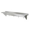 Heavy-Duty Stainless Steel Wall Shelf | Integrated Pot Rack