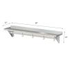 Heavy-Duty Stainless Steel Wall Shelf | Integrated Pot Rack