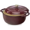 6-Quart  Enamel Cast Iron Dutch Oven | Maroon Cabernet Red