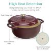 6-Quart  Enamel Cast Iron Dutch Oven | Maroon Cabernet Red