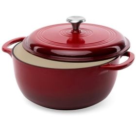 6-Quart Enamel Cast Iron Dutch Oven | Bold Red Cookware