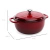 6-Quart Enamel Cast Iron Dutch Oven | Bold Red Cookware