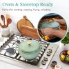 6-Quart Enamel Cast Iron Dutch Oven | Sage Green Cookware