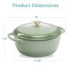 6-Quart Enamel Cast Iron Dutch Oven | Sage Green Cookware