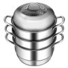 Stainless Steel Steamer Cookware Set  | 3-Tier