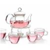 6-Piece Glass Tea Pot Set | Includes 4 Cups