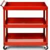 Red Steel Kitchen Utility Cart | Serving Station