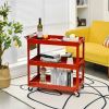 Red Steel Kitchen Utility Cart | Serving Station