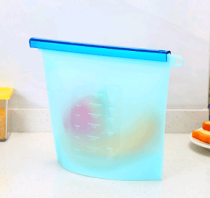 Vacuum Seal Storage Bag | Silicone (Option: Blue-500ml)